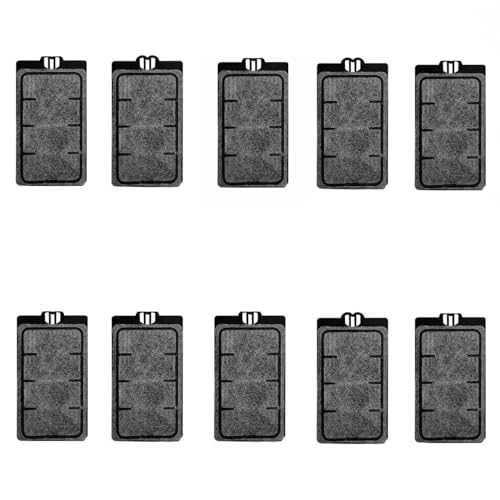 10 Pack 3-Layer Auqarium Filter Replacement Plates,Turtle Filter Cartridges or Fish Tank Filter Sponges for Low-Water Filter - size: Cartridges-10PCS