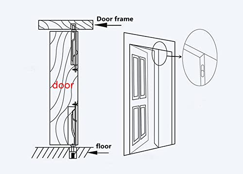szhdxsy 2-Pack Hidden Latch & Bolt 304 Stainless Steel 8 inch(202cm) Security Door Bolt Latch, Double Door Lever Action Flush Bolt Latch, French Door Slide Bolt Lock,Black