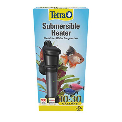 Tetra 100W Submersible Aquarium Heater For 10-30 Gallon Fish Tanks | Automatic Thermostat Keeps Water At 78 Degrees, Easy To Use - Attaches To Aquarium Wall, Heat & Shock Resistant - size: 10-30 Gallon