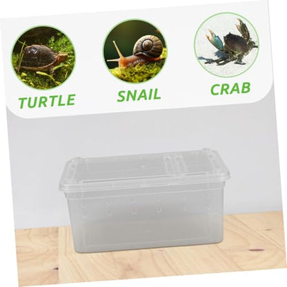 HANABASS Reusable Reptile Breeding Box Safe Feeding Container for Snakes Frogs Turtles and Animals Compact Terrarium for Home and Travel