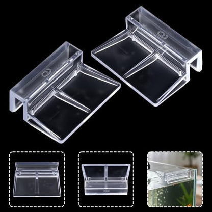 6 PCS Aquarium Lid Clips, 6mm Clear Acrylic Aquarium Lid Holder Fish Tank Cover Support Clamps for Rimless Aquariums