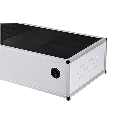 Versatile PVC Reptile Cabinet with Acrylic/PVC Door Options - Large Reptile Terrarium 48 * 24 * 12 inch Ideal for Snake Cage or Multi-Functional Enclosure (12-Inches Height)