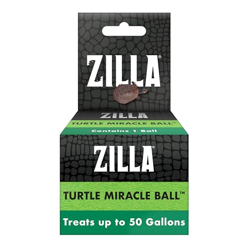 Zilla Pet Turtle Miracle Ball, Odor and Sludge Remover, for Cleaner and Healthier Turtle Habitats and Aquariums, Treats up to 50 Gallons