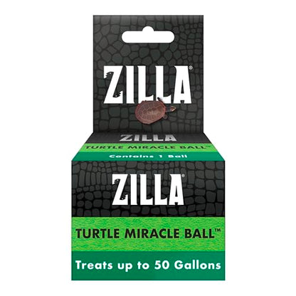 Zilla Pet Turtle Miracle Ball, Odor and Sludge Remover, for Cleaner and Healthier Turtle Habitats and Aquariums, Treats up to 50 Gallons