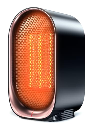 Space Heater, Portable Small Heaters for Indoor Use, Electric Desk Heater with Overheat and Tip-Over Protection, Mini Personal Heaters for Home Office Workspace, Black - color: Black