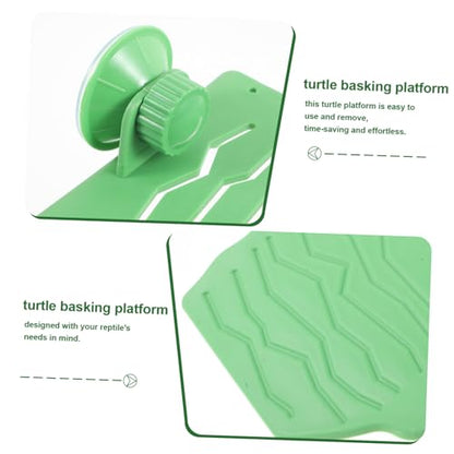 Turtle Basking Platform with Cup Tortoise Resting Terrace for Aquariums Easy Install Climbing Ramp for Reptiles Lightweight and Stable Design for Tanks