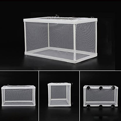Large Fish Breeder Net with Suction Cups Nylon Mesh Fish Fry Hatchery Breeder Isolation Box Separation Net for Plants/Shrimp on Aquarium Tank