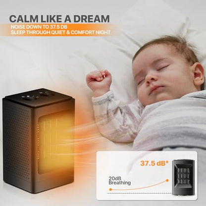 Magshion 1500W Portable Electric Small Space Heater for Office Indoor Use - size: Square - 1500W - Knob