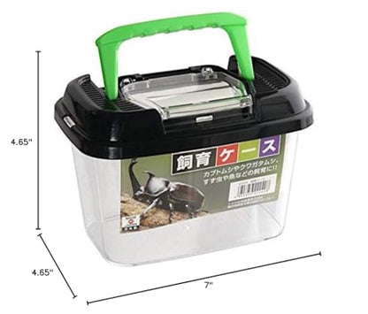 Critter Keeper with Handle, Easy to Observe, Terrarium for Bugs, Fish, Lizards, Crawfish, Frogs, or Snakes, Insect cage, Made in Japan (1pc) - style: 1pc