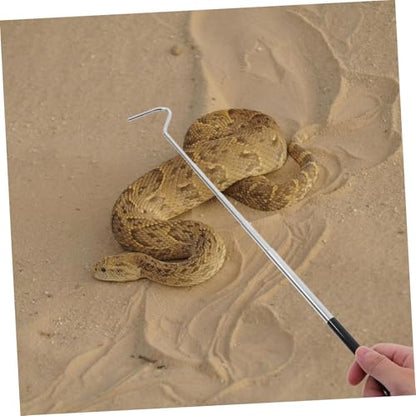 BESPORTBLE Retractable Reptile Hook Stainless Steel Snake Catcher for Safe Handling of Snakes and Reptiles Extends for Maximum Reach and Grip