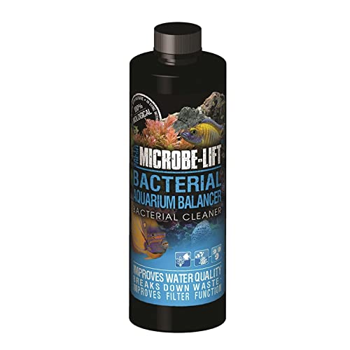 MICROBE-LIFT Bacterial Cleaner and Balancer for Salt and Fresh Water Tanks and Aquariums, Reduces Organic Waste and Prevents New Tank Syndrome, 16 Ounces - size: 16 Ounces