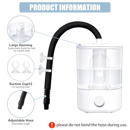 4L Reptile Humidifier Fogger for Reptiles Tank, 1 Gallon Top fill Reptile Mister with Extended Hose, Adjustable Fog Volume, Ideal for Chameleon, Snakes, Tortoises, Amphibians, Terrariums | Extended Hose for Reptile Tank and Terrarium, Adjustable Fog Outpu