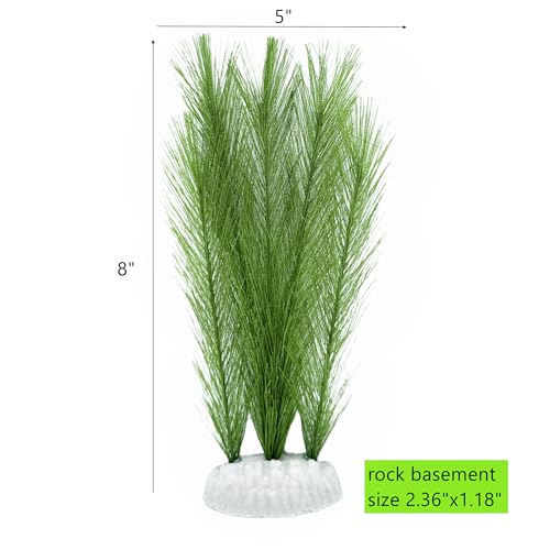 M2cbridge Plastic Fish Tank Plants Soft Silk Water Grass Reptile Waterweed for Terrarium Decor Plants and Aquarium Landscape(4pcs,8") - size: 4pcs,8"
