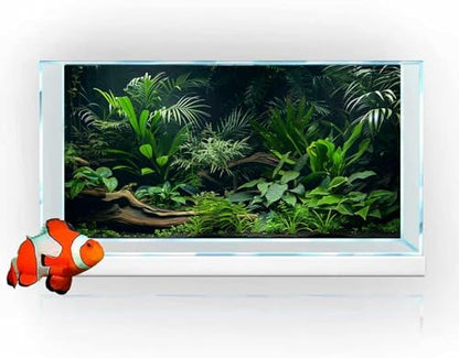 Aquarium Background, Aquatic Plant River Bed & Lake Tropical Undersea Tree Branch Fish Tank Background, 6 EVA Double-Sided Tapes 36x18 inches/90x45 - color: Fish, size: 36"L x 18"W