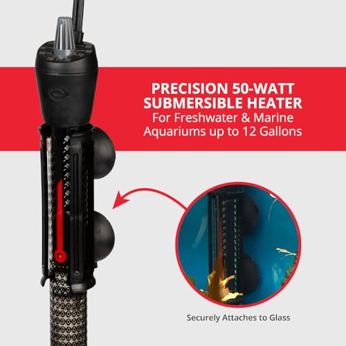 Marineland Precision Heater for Saltwater or Freshwater Aquariums - size: 50-watt