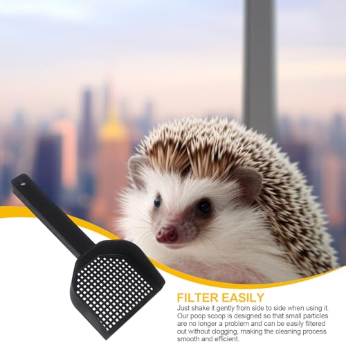 Litter Box Scoop - Litter Box Scooper, Hangable Cat Scoop with Ergonomic Handles | Efficient Cleaning Reptile Terrarium Bedding Substrate for Turtle, Frog, Hedgehog, Lizard, Snakes - color: small
