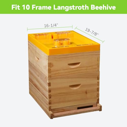 2 Pack Beehive Feeder for Beehive Langstroth 10 Frame Beekeeping Supplies 1.2 Gallon, Bee Top Feeder for Feeding Water or Sugar Cake to Bee Hives Beekeeping Feeder Equipment - size: 2 pcs