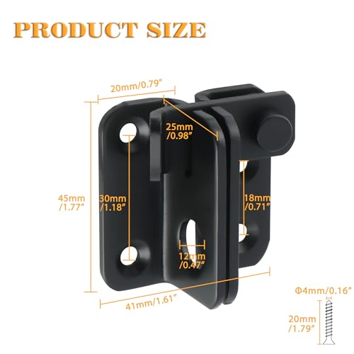 Alise Flip Latch Gate Latch Barn Door Lock Shed Door Latch,Black | Stainless Steel Door Lock Latches for Wooden Fence Shed Barn Chicken Dog Cage Window Cabinet Backyard Garage - color: Matte Black, size: Small Size