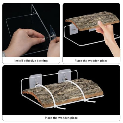 Turtle Basking Platform, Floating Natural Tree Bark Climbing Platform Baby Tortoise Resting Terrace for Frogs, Terrapins, Tank Accessory