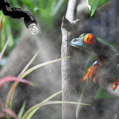 CozyTower 4 Pcs Reptile Mister Nozzle Terrarium Reptile Fogger with Valve | Adjustable Terrarium Misting Accessories Cooling Misting System for Reptiles Rainforest