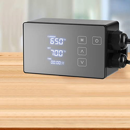 Digital Temperature Controller with Accessories, Black, 110V, Easy to Use