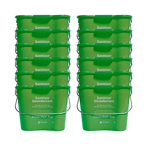 Kleen-Pail 1 1/2 gal Curved Rectangular Bucket, Green, Polypropylene KPP196GN - 1 Each - size: 6 Quarts