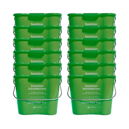 Kleen-Pail 1 1/2 gal Curved Rectangular Bucket, Green, Polypropylene KPP196GN - 1 Each - size: 6 Quarts