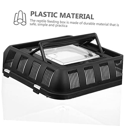 ORFOFE Reptile Breeding Box Handle Escape Turtle Transport Case Climbing PET Storage Container for Reptiles and Feeding
