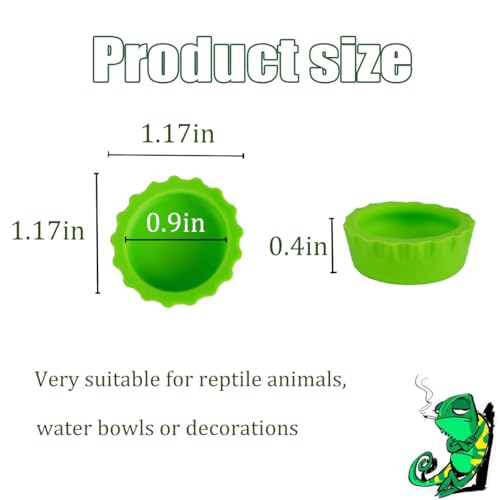 Silicone Reptiles Bowls Gecko Mini Feeders Dish Reptile Feeding Cups Colorful