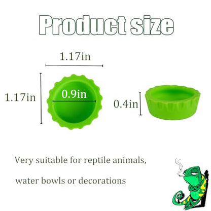 Silicone Reptiles Bowls Gecko Mini Feeders Dish Reptile Feeding Cups Colorful