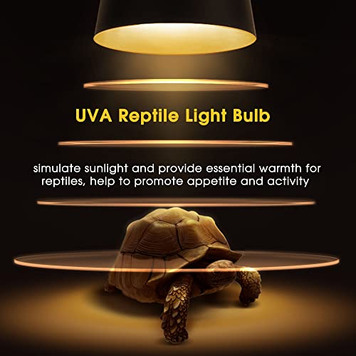Reptile Heat Bulb, 75W UVA Reptile Light Bulbs Dimmable Heat Lamp | 2 Pack Basking Spot Light Bulbs for Reptiles, Amphibian, Bearded Dragon, Lizard, Chicken - color: Cream-75w Th11