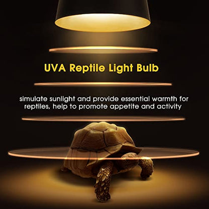 Reptile Heat Bulb, 75W UVA Reptile Light Bulbs Dimmable Heat Lamp | 2 Pack Basking Spot Light Bulbs for Reptiles, Amphibian, Bearded Dragon, Lizard, Chicken - color: Cream-75w Th11