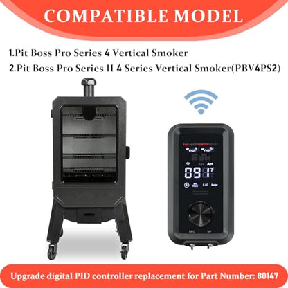 Replacement 80147 Digital PID Vertical Control Board Parts for PBV4PS2, Compatible with Pit Boss Pro Series II 4-Series Wood Pellet Vertical Smoker, Comes with WiFi and Bluetooth Function - size: 80147
