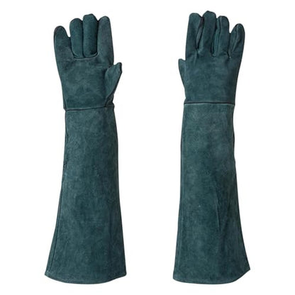 Animal Handling Gloves - Protective Pet Grooming Mitts, Scratch Resistant Cat Safety Gear | Reptile Handling Glove Leather, Puncture Proof Dog Training Gloves for Veterinary Use Wildlife Care - color: B