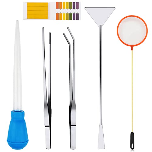 Fish Tank Cleaning Tools, 6 pcs Aquarium Cleaning Tools, Feeder Tools Kit, Aquarium Plants Cleaner, Algae Scraper for Glass Aquariums - color: Cleaning Tools 6pcs