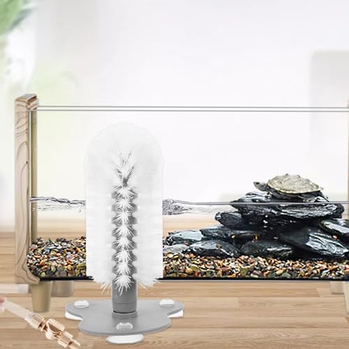 COHEALI 2pcs Turtle Scrub Brushes with Strong Suction Cup for Aquarium and Tank, Abs Material Turtle Shell Cleaning Brush Removes Stubborn Dirt and Mud Effectively