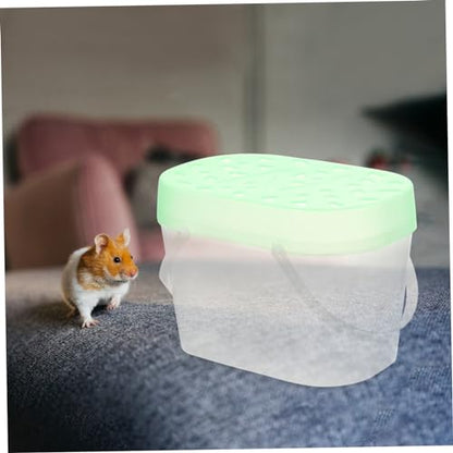 VANZACK 2pcs Small Pet Cages Hamster Traveling Cage Small Animal Carrier for Hamsters Portable Reptile Breathable Pet Travel Case - color: Green