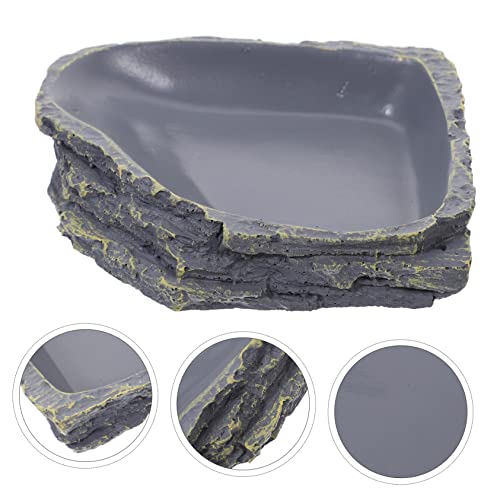 Reptile Feeding Bowl Resin Reptile Supplies Lizard Food Storage Container Tortoise Water Feeder