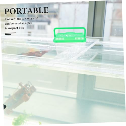Portable Handheld Fish Tank Carrier for Travel Mini Aquarium for Turtles and Reptiles Clear Container Stylish Design for Fish and Hamsters Easy to Clean and Maintain