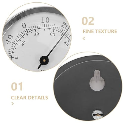 SHINEOFI Mini Portable Refrigerator Thermometer and Hygrometer with Easy to Read Display, Aluminum Alloy and Plastic Material for Vehicles and Home Use