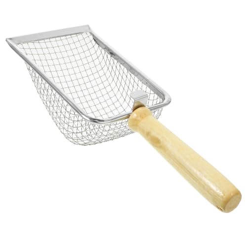 GANAZONO Stainless Steel Cat Litter Scoop Handle Lightweight Design for Easy Cleanup of Cat and Reptile Waste Fine Mesh for Efficient Sifting for Litter Boxes and Reptile Containers
