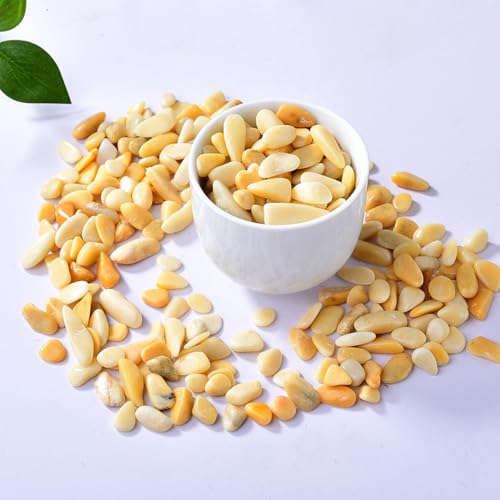 Erliway 7-9mm Yellow Aventurine Healing Crystal Chips for Crafts, 100g | Natural Crushed Crystal Stones Tumbled Chips for Vase Filler Aquarium Gravel, Meditation Chakra Balancing, Candle DIY Making - color: Yellow Aventurine