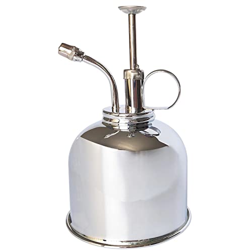 Brass Silver Spray Lianshi can Plant Spay Bottle Inner Flower Spray Mister 300ml/10.56 oz 1pcs/Lot - color: Silver