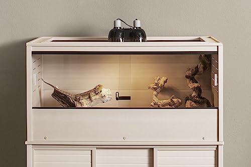 New Age Pet ECOFLEX Large Reptile Enclosure with Matching Cabinet Stand Set in Maple - color: Maple, size: Large