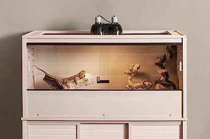 New Age Pet ECOFLEX Large Reptile Enclosure with Matching Cabinet Stand Set in Maple - color: Maple, size: Large
