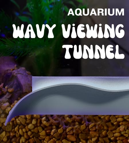 Chatelet REEFSHAPE - Abstract Aquarium Viewing Tunnel | Wavy Design Fish and Shrimp Hideout | Under-Substrate Tunnel | Made in USA (Gray) - color: Gray