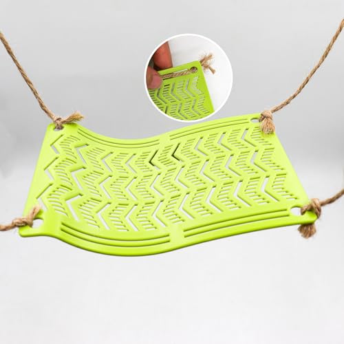 Bearded Dragon Tank Accessories, Green Plastic Reptile Hammock with Suction Cup and Ropes to Install, Bearded Dragon Accessories, Reptile Hammock for Bearded Dragon, Gecko, Frog, Spider, Chameleon