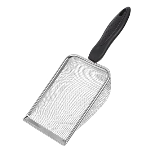BESPORTBLE Stainless Steel Reptile Sand Shovel PET Manure Residue Cleaning Tool for Turtles Lizards Snakes Easy to Use Sturdy