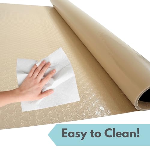 Reptile Tank Liner, 17.7" x 59", Bearded Dragon Gecko, Beige | Easily cut to fit 40 gallon tank, 20 gallon and more, Waterproof, Stain-Resistant, Terrarium Mat Substrate Carpet Bedding - color: Beige