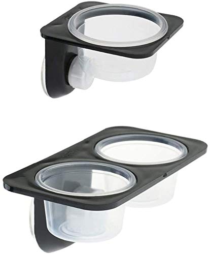 N/W Plastic Reptiles Feeder Single Double Feeding Bowl Food Water Dish Insects Spider Breeding Pots Suction Cup (Simple Lattice)